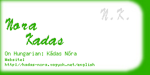 nora kadas business card